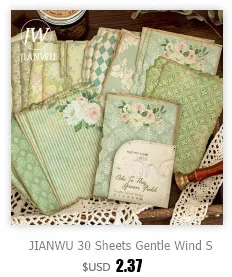 JIANWU 10 Blatt Blumenspiegel Manor Serie Vintage Relief Hohlmaterial Dekor Collage Karte Kreatives DIY Journal Briefpapier – Detail 7