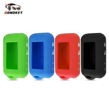 keyyou car silicone key case for 2 way car alarm system for starline e60 e61 e62 e90 e91 russian lcd remote control key fob