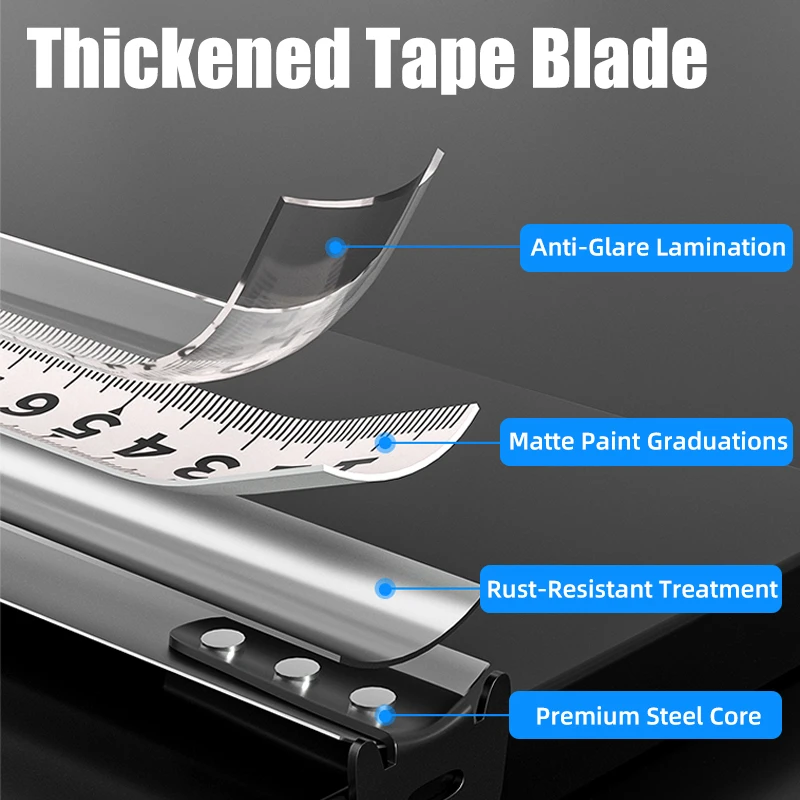고정밀 내마모성 측정 테이프 셀프 록킹 스틸 리트랙터블 자 3/5/10M 옵션으로 정확한 측정 가능