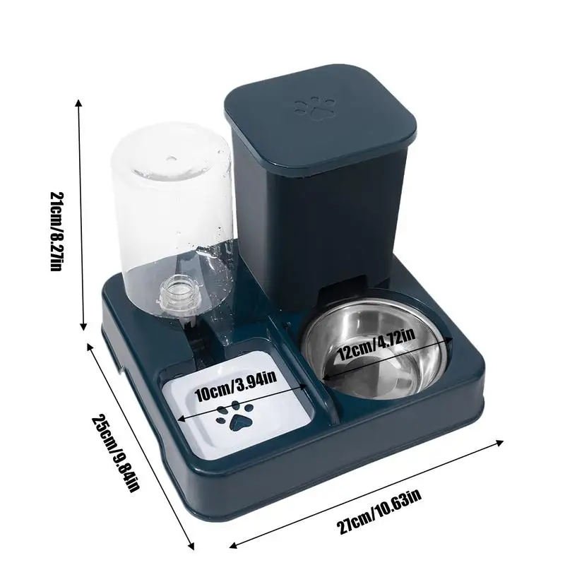 2 in 1 Automatic Pet Feeder Cat Feeder and Water Dispenser Portable Automatic Feeders Non-Slip Pet Bowl Pet Supplies for Cat Dog