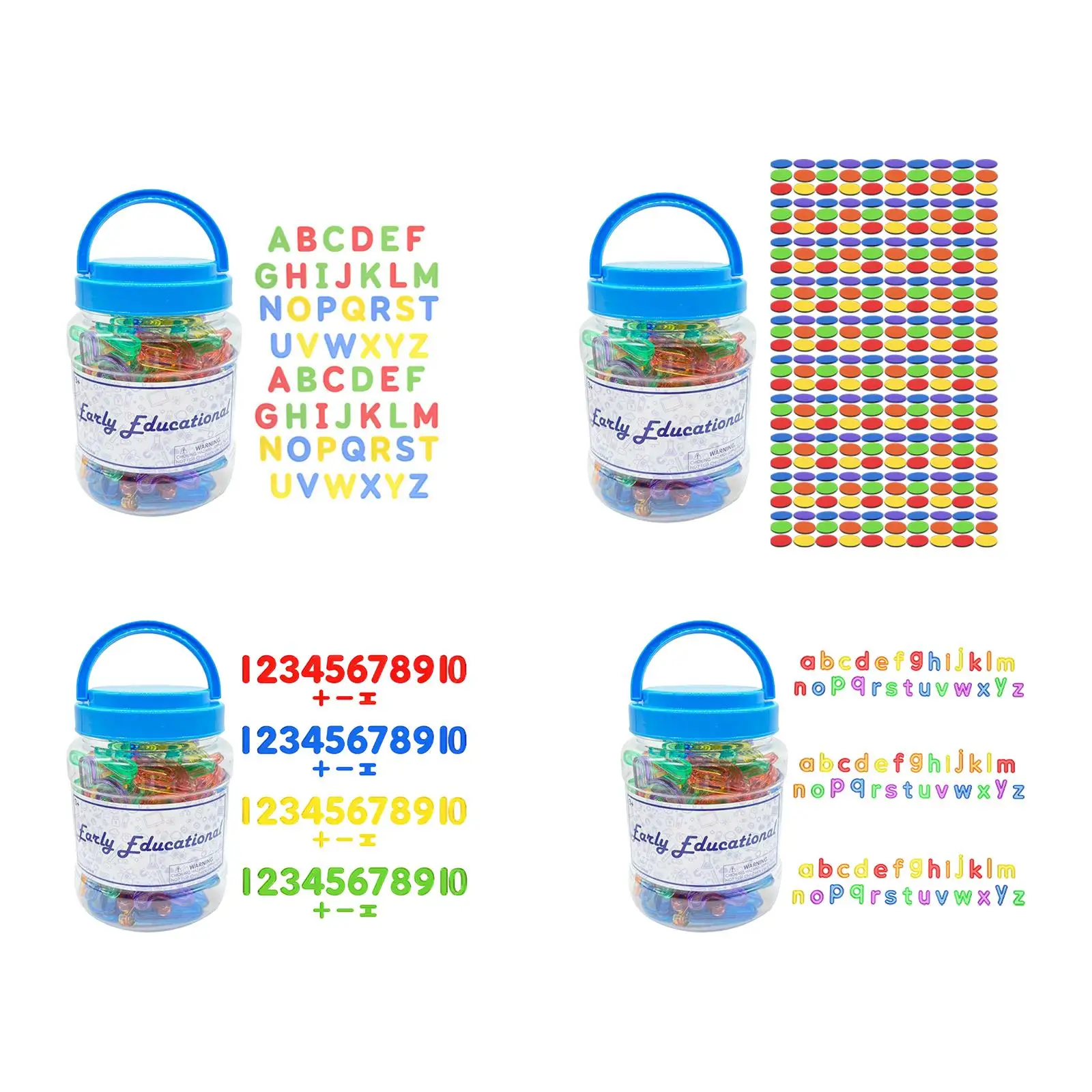 

Transparent Letters Numbers Practice Counting Spelling Montessori Toy Mini Jar Set Alphabet Numbers Recognition for Toddlers