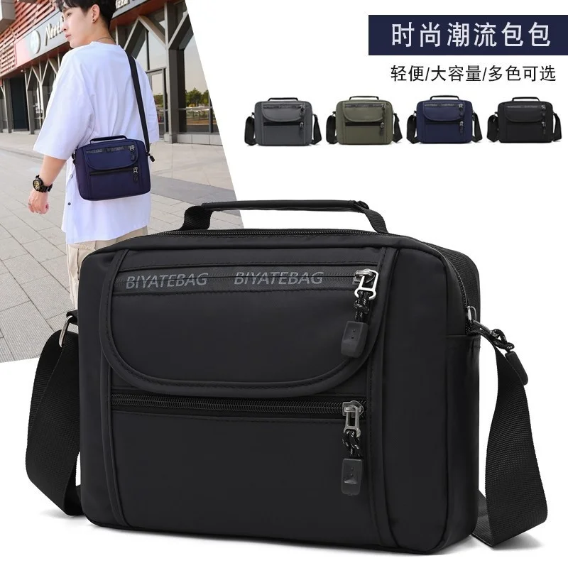 

2024 Cool One-shoulder Messenger Bag Casual Nylon Men's Backpack Business Briefcase Small Crossbody