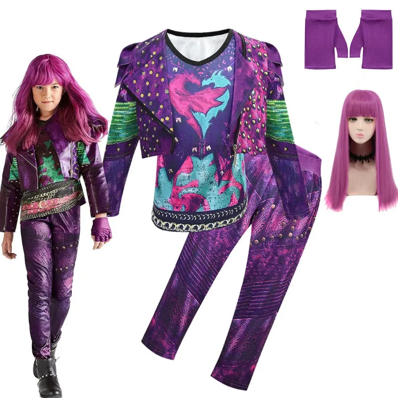 Girls Descendants 3 Mal Evie Cosplay Costume cosplay costume