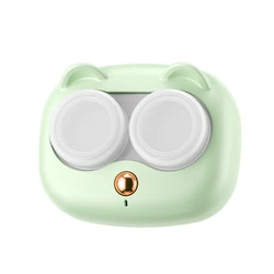 Ultrasonic Contact Lens Cleaner with Portable Case and Removable Box (Green)