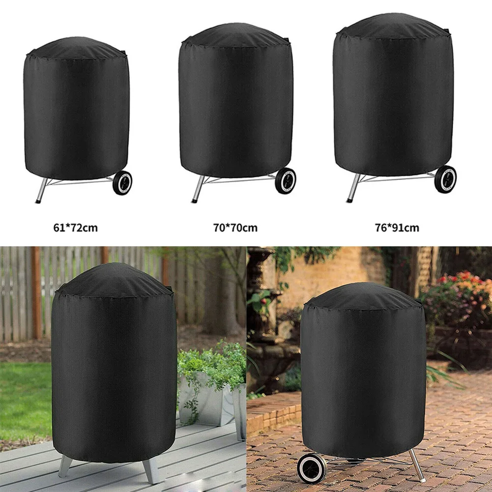

1pc Dust Cover 61x72cm/70x70cm/76x91cm Easy To Use Fits Securely On The Grill Covers The Grill And Protect Garden Tools Parts