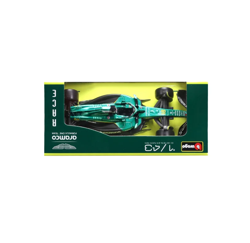 AMR25 2025 뷰라고 1:43 F1 애스턴 마틴 아람코 F1 팀 AMR23 2023  14 알론소  18 스트롤 합금 자동차 다이캐스트 모델 장난감 수집품