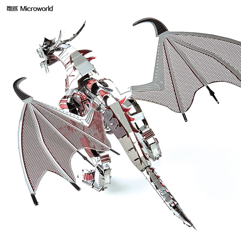 MMZ MODEL Microworld 3D Metal Puzzle kits Flying Dragon Laser Assemble DIY Model Building Kits Toys for Adults Birthday Gifts 2