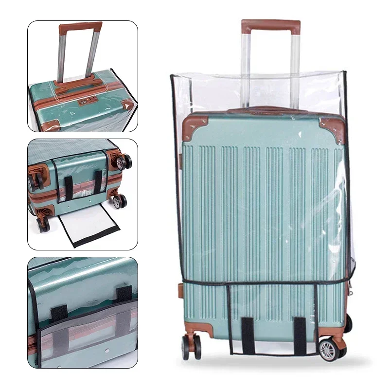 PVC Transparent Luggage Cover Waterproof Luggage Storage Covers Travel Dustproof Protector