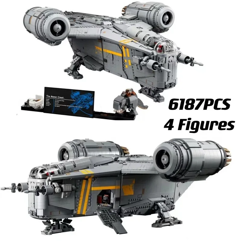IN Stock Movie MandalorianN Large The Razor Crest Star 75331 75292 For Kids Holiday Family ornaments Birthday Gifts