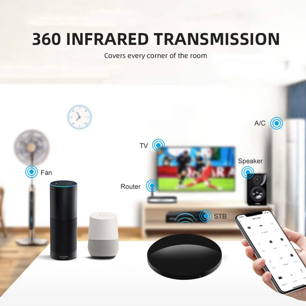 WiFi Remote Controller NEW WiFi IR Remote Control Tuya Smart Life App For TV DVD Air Conditioner AUD Works With Alexa Google Home
