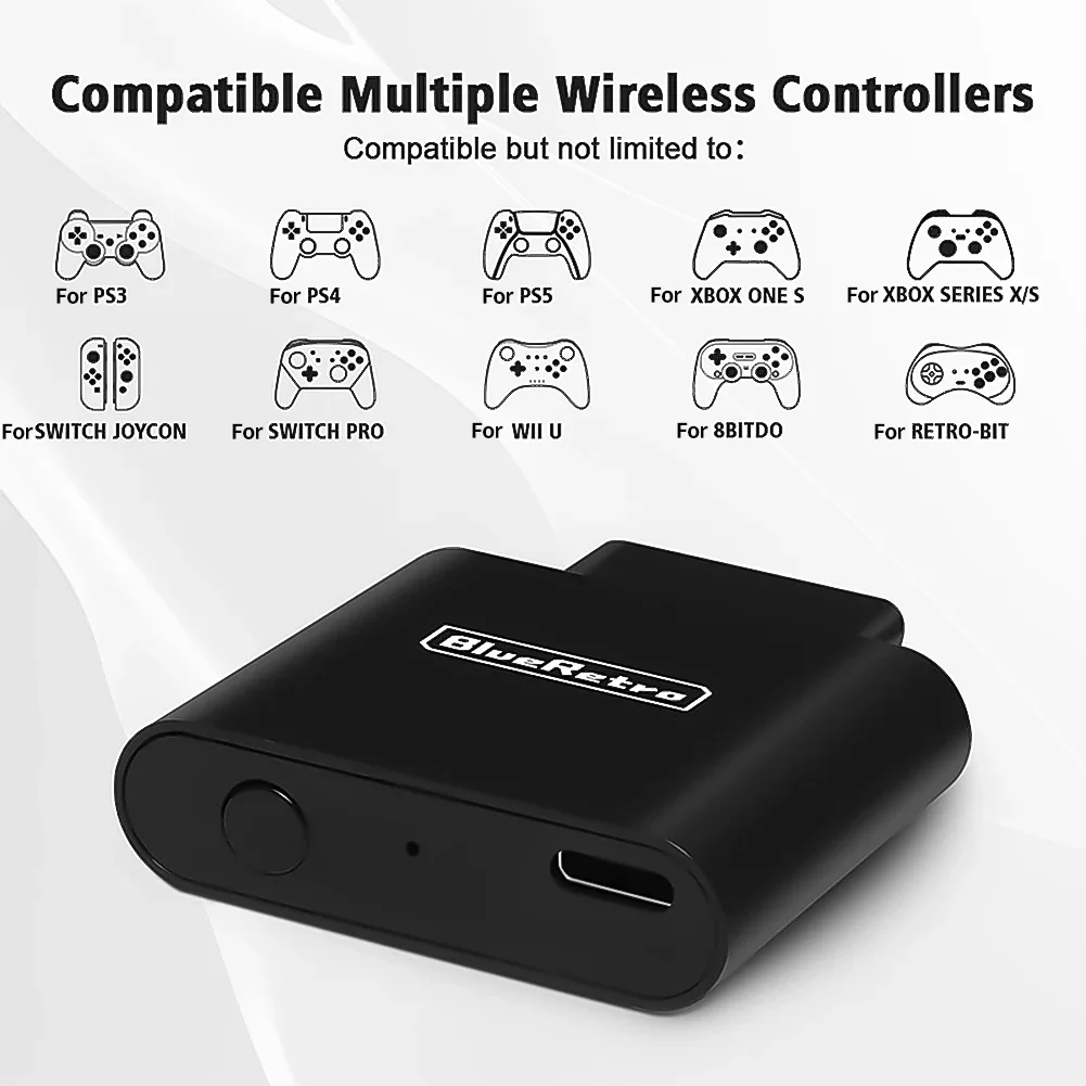 Wireless Controller Adapter for SNK MVS NeoGeo AES CD CDZ Conosle PS5 PS4 8bitdo Switch Xbox Series X S Controller BlueRetro