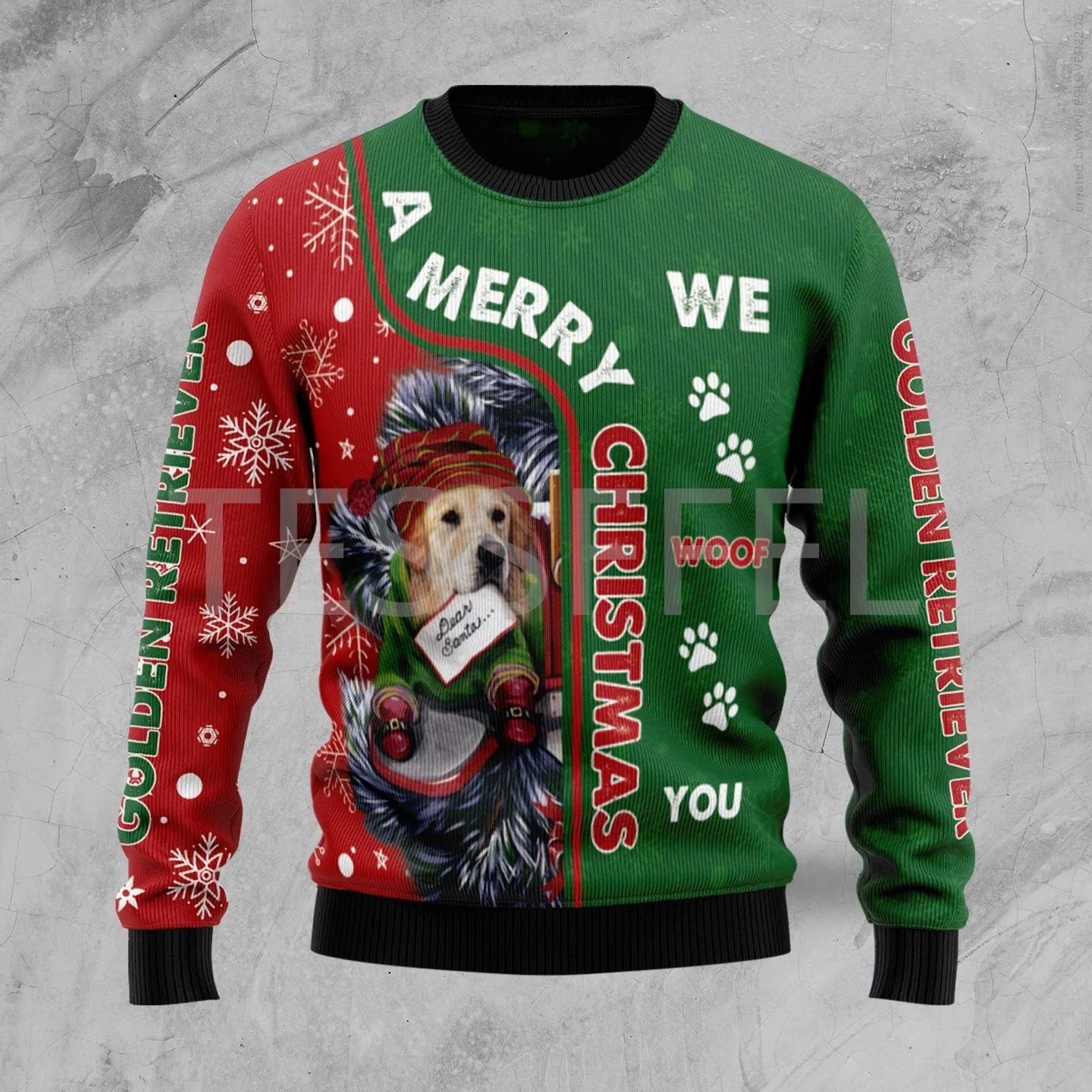 thumbnail image 1 of Suéter feo de Navidad para cosplay, dibujo de perro, gato, Papá Noel, tatuaje de manga larga, impresión 3D, otoño e invierno, jersey informal Harajuku 17, 1 of 5