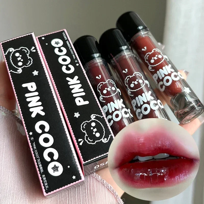 Description Picture 5 of itemMirror Glass Black Lip Gloss Moisturizing Water Lip Glaze Long Lasting Non-stick Cup Nourishes Lips Tint Liquid Lipstick Makeup