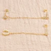 85845-6810ee.jpg 1 pièce 14K plaqué or cheval oeil chaîne gland Zircon boucles d'oreilles pour femmes géométrique minimalisme boucles d'oreilles bijoux accessoires