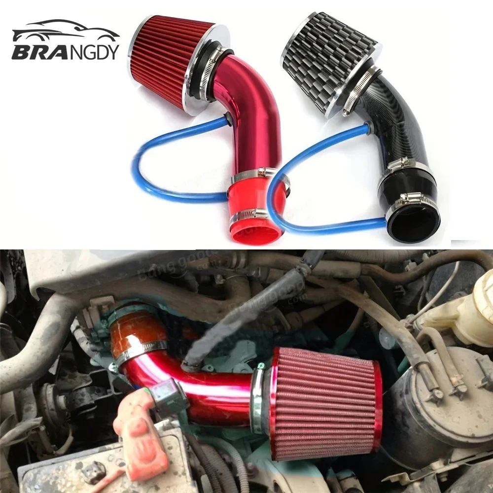 Air Filters 76mm Car Refitted Winter Mushroom Head Air Filter Intake Pipe Filter High Flow Aluminum Pipe Kit