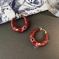 Retro Colorful Dripping Oil Enamel Geometric Metal Circle Round Hoop Earrings for Women Girls Party Travel Jewelry Korean Style - Image 3