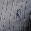 AIOPESON Mens Giraffe Embroidery Cotton Sweaters Round Neck Classic Twist Patterned Pullover Knitted Sweater for Men 4
