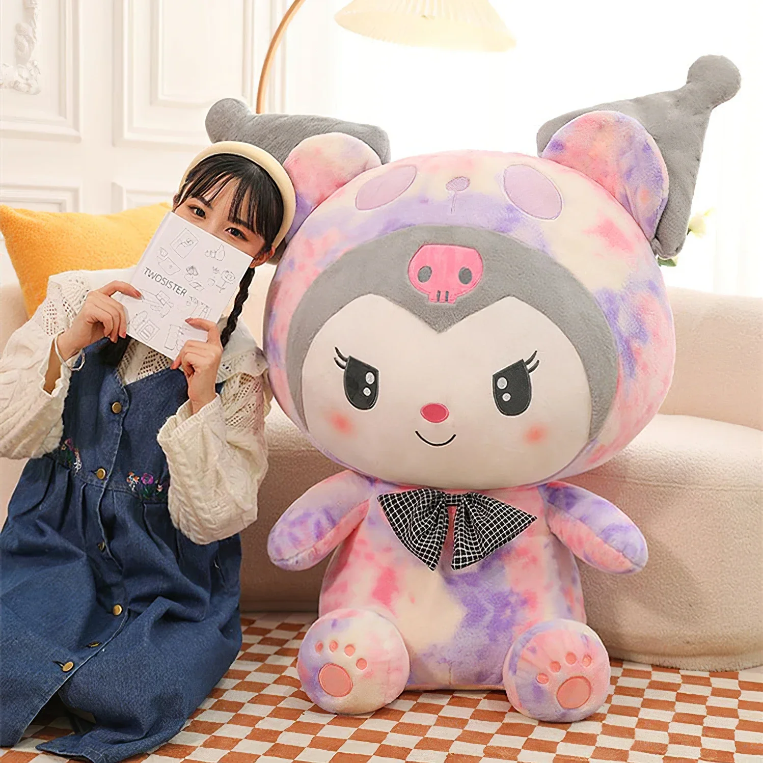 

Плюшевая кукла Sanrio My Melody Kuromi Cinnamoroll, 60 см, кавайная аниме собака, плюшевые игрушки, милая подушка для девочек, подарок на день рождения