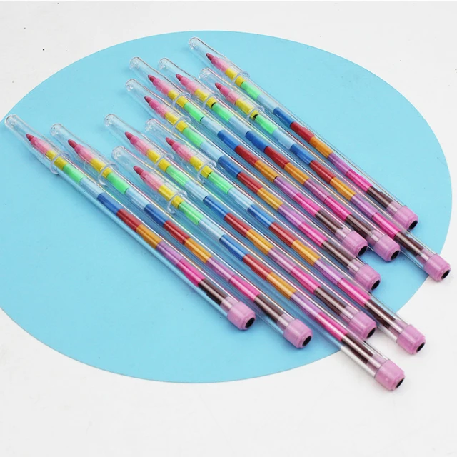 10 개/대 다채로운 색상 펜와 다채로운 색상 연필이 함께 들어 있는 낙서 드로잉 펜
