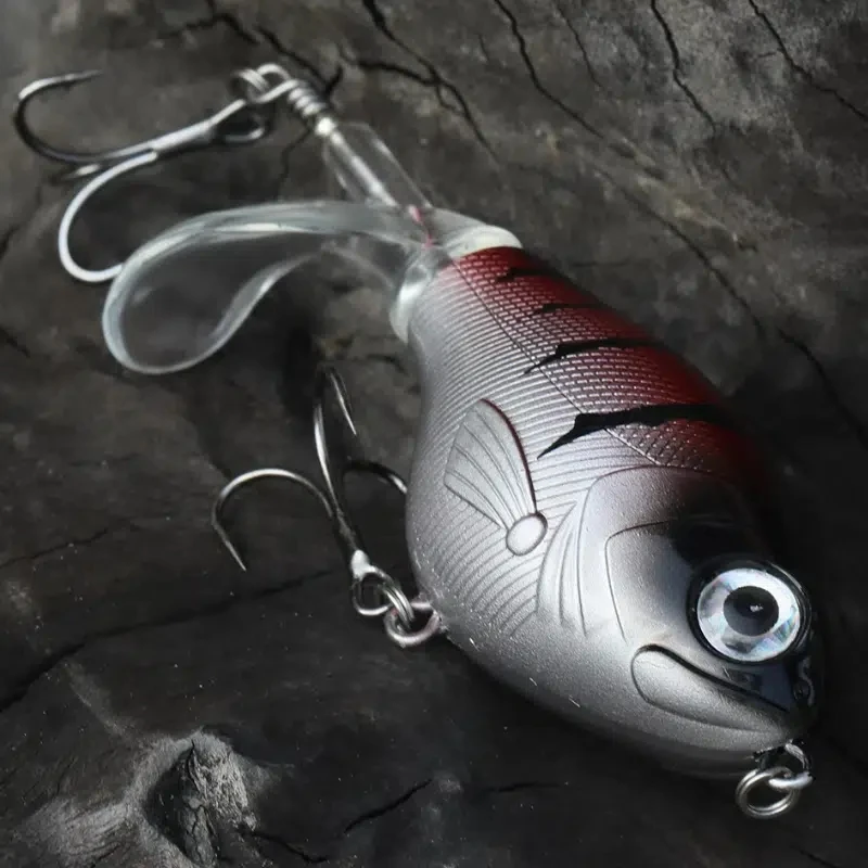 1pc Topwater Angeln Locken 11g/16g Whopper Popper Wobbler Künstliche Harten Köder Bass Popper Weiche rotierenden Schwanz Angelgerät – Detail 7