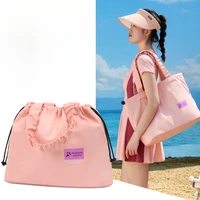 New Adult Single Shoulder Bag Memory Knitting Fabric Dry Wet Separate Swimming Gym Sports Fitness Toiletries Storage Organizer 1