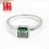 YinZheng Asscher Cut D VVS1 Green Moissanite Rings Pass Diamond Test S925 Sliver With GRA Certificate Wedding Rings For Women 6