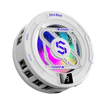 Elegante dispositivo di raffreddamento per telefono da 15 W, ventola di raffreddamento, raffreddamento ultra-rapido, illuminazione RGB, per la maggior parte dei telefoni più popolari, giochi, eSport, ecc.