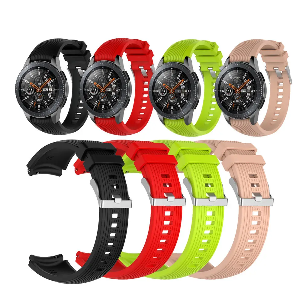 Ремешок силиконовый для Samsung Galaxy Watch 46 мм, сменный Браслет для умных часов, аксессуары для наручных часов, 22 мм
