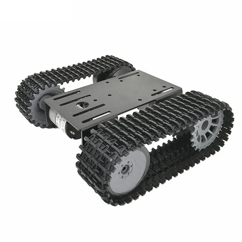 

2X Smart Tank Car Chassis Tracked Crawler Robot Platform With Dual DC 12V Motor For DIY For Arduino T101-P/TP101
