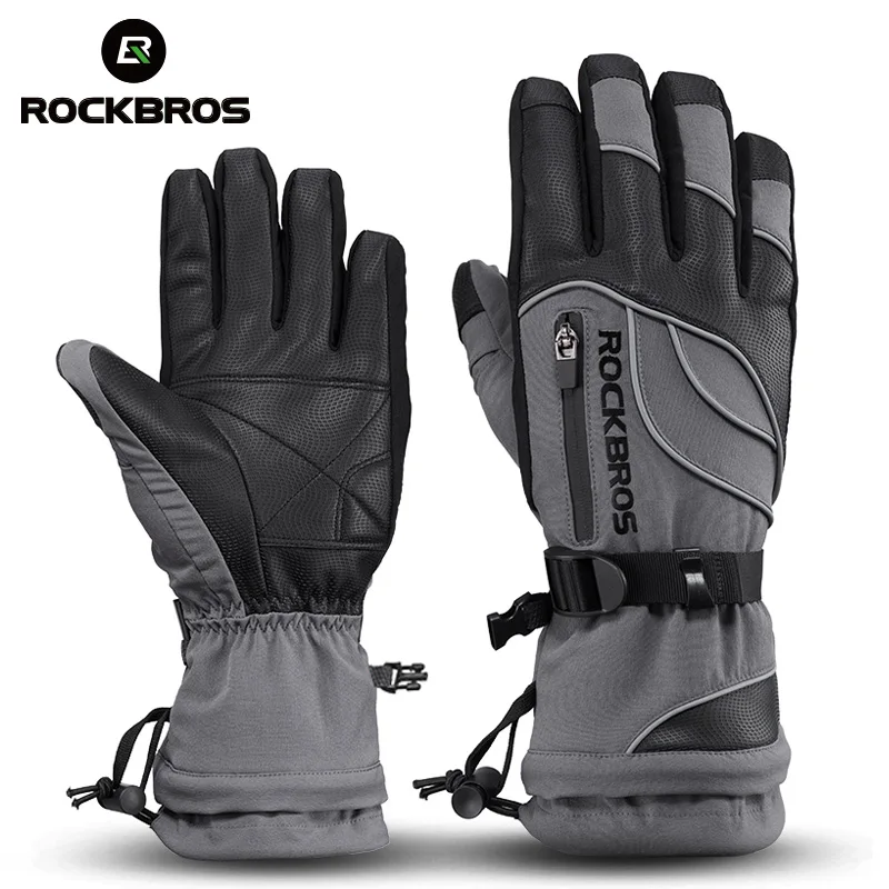 Luvas de MotoCiclismo, Luvas Térmicas, Acessório Impermeável, Corta-vento, Ideal para Esqui, Luvas de Caminhada, Luvas de Snowmobile, Luvas de Motocicleta, ROCKBROS 1