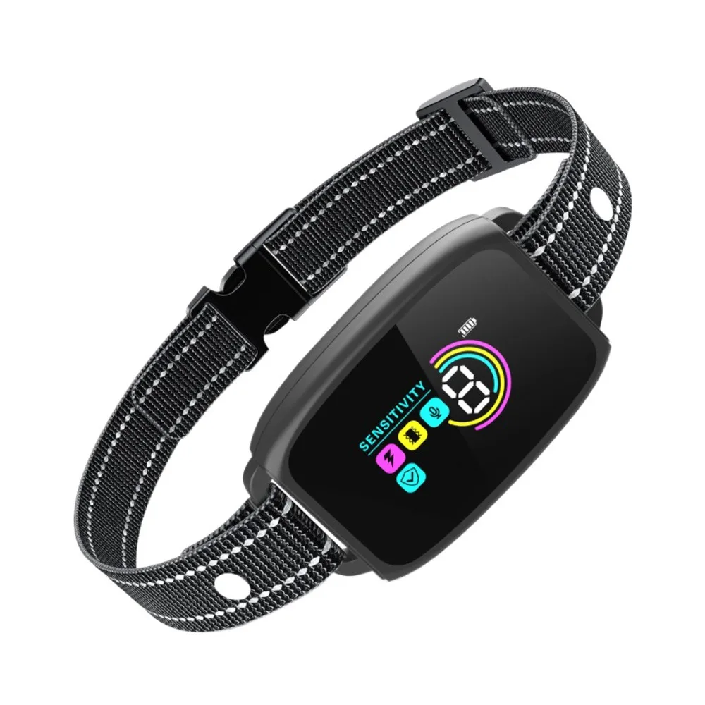Intelligent Dog Barking Collar Type-C Rechargeable Color Screen Anti Bark Dog Collar with Sound Vibration Shock Functions 1