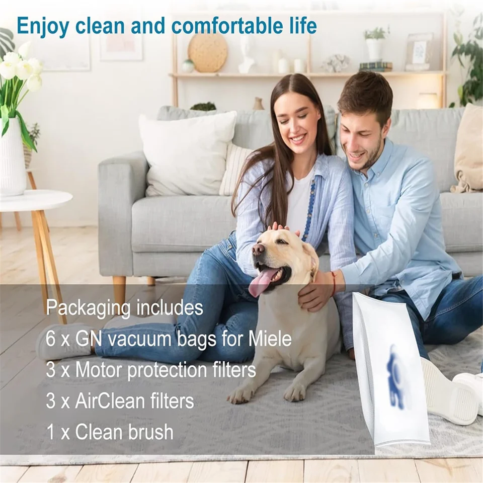 10-Pack Miele Vacuum Bags + 4 Filters – Compatible With Classic C1, Complete C2/C3, S2, S5, S8 Series - View #8