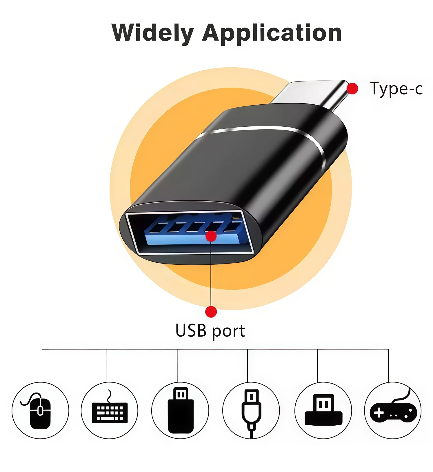 USB3.0-타입 C OTG 어댑터 액세서리 타입-C 암-USB 수 변환기