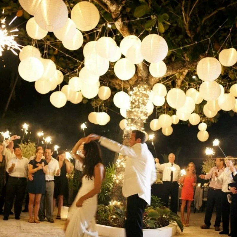 4-6-8-10-12-14-16 Inch Chinese Wedding Lanterns Paper Ball Lampshade Party Decoration