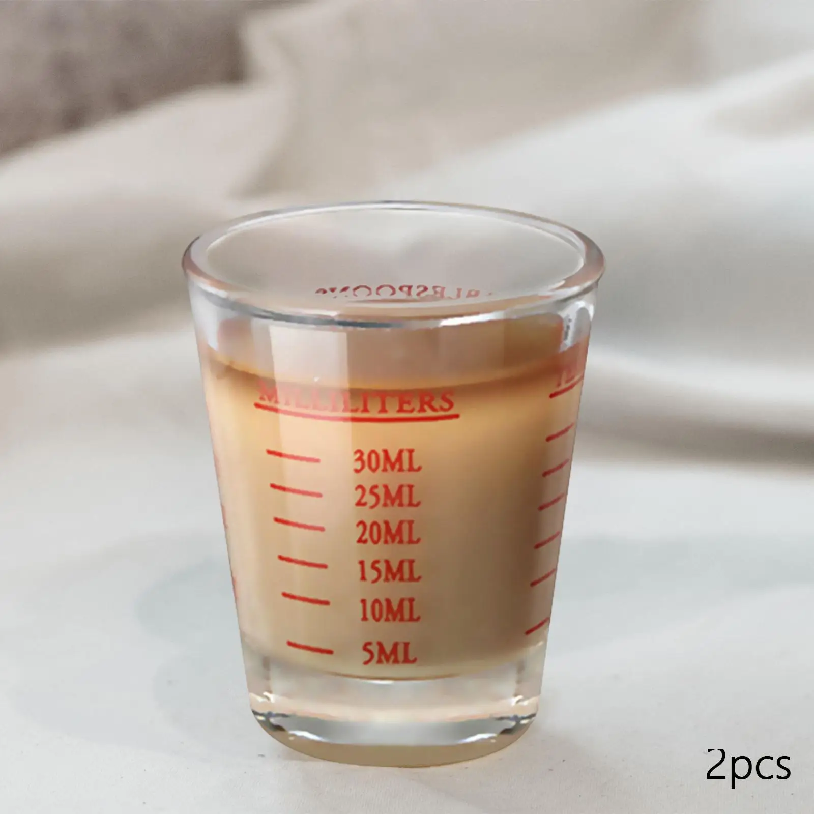 2 Pieces Shot Glasses Measuring Cup with Measuring Lines Coffee