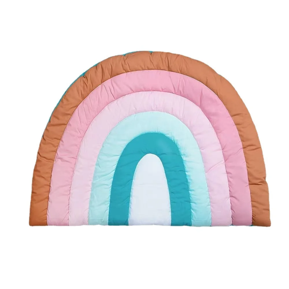 

Rainbow Cotton Soft Baby Crawling Mat Ins Creative Newborn Home Play Game Blanket Climbing Pad Floor Cushion