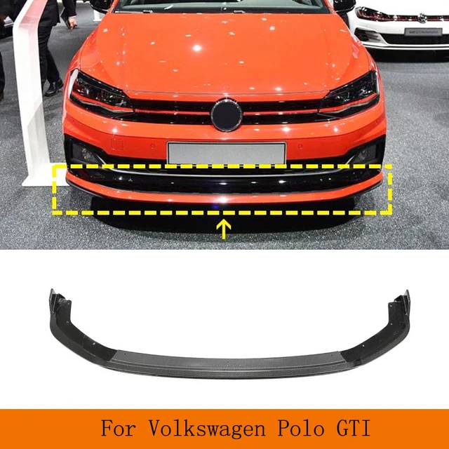 Car Front Lip Spoiler Chin Bumper Guard Apron for Volkswagen VW Polo GTI  Hatchback 2017-2020 Carbon Fiber - AliExpress