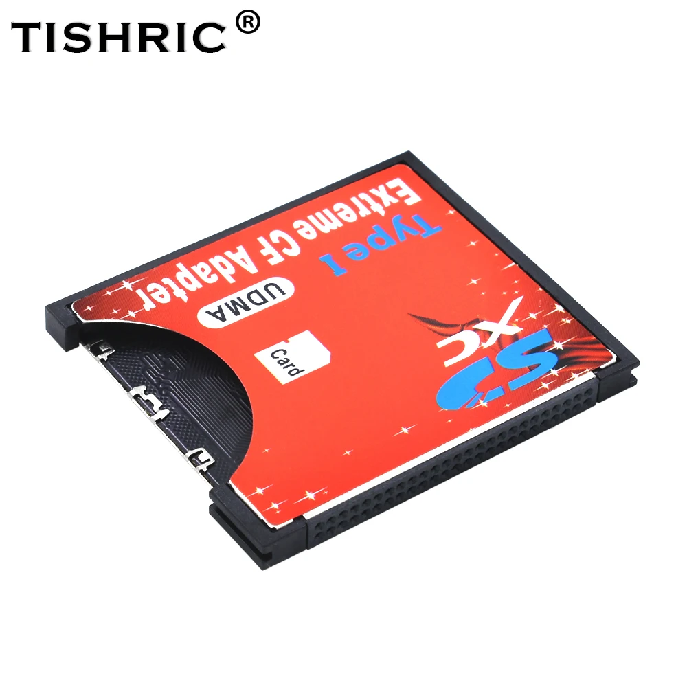 TISHRIC SLR 카메라용 마이크로 SD/SD-CF 메모리 카드 리더, SDHC SDXC 마이크로 SDHC-표준 컴팩트 플래시 타입 I 컨버터