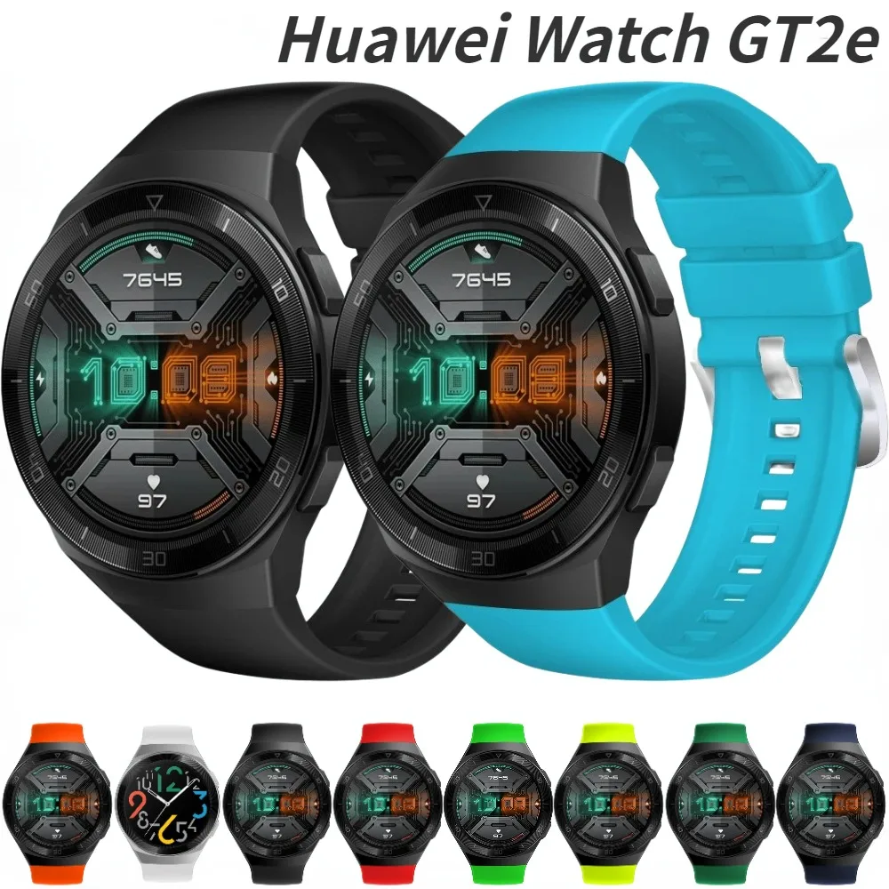 

Sport Silicone Strap for Huawei Watch GT2e 46mm Original Smart Watch Replaceable Wristband for Huawei Watch GT2e Soft Bracelet