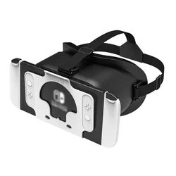 Enhanced VR Glasses for Immersive 3D Gaming & Movies with Adjustable Lenses (Black - White)