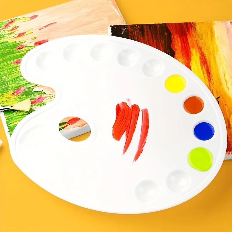 Watercolor Palette Elliptical pigment color palette hand drawn art watercolor watercolor powder plastic