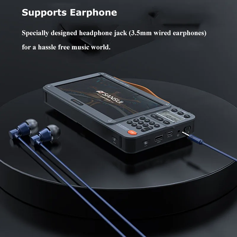 Portable Retro Radio FM/MW/SW Receiver 7.0inch Screen Video Music Player Bluetooth Speaker Support TF Card USB