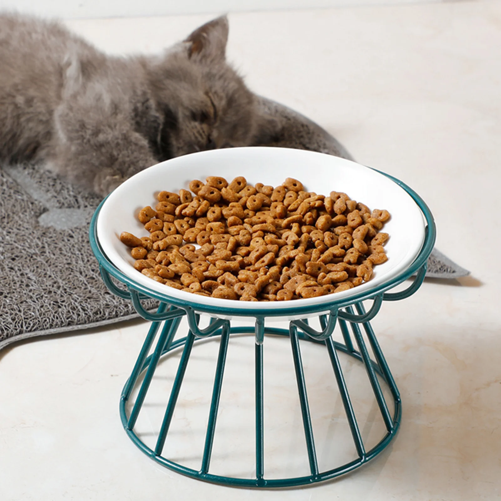 Whisker-Friendly Ceramic Cat Bowl 3