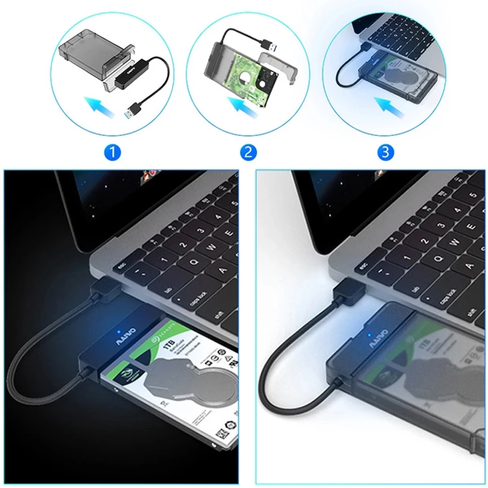 MAIWO K104 2.5 ġ USB 3.0 SATA HDD ڽ , 3TB ϵ ũ ̺ Ŭ, ޴  ϵ ũ Ŀġ ̽