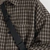 2024 Japanese Harajuku Mens Set Checkered Pockets Fashion Shirt+Trendy Straight Leg Trousers 2-pcs Spring College Casual Suit 6
