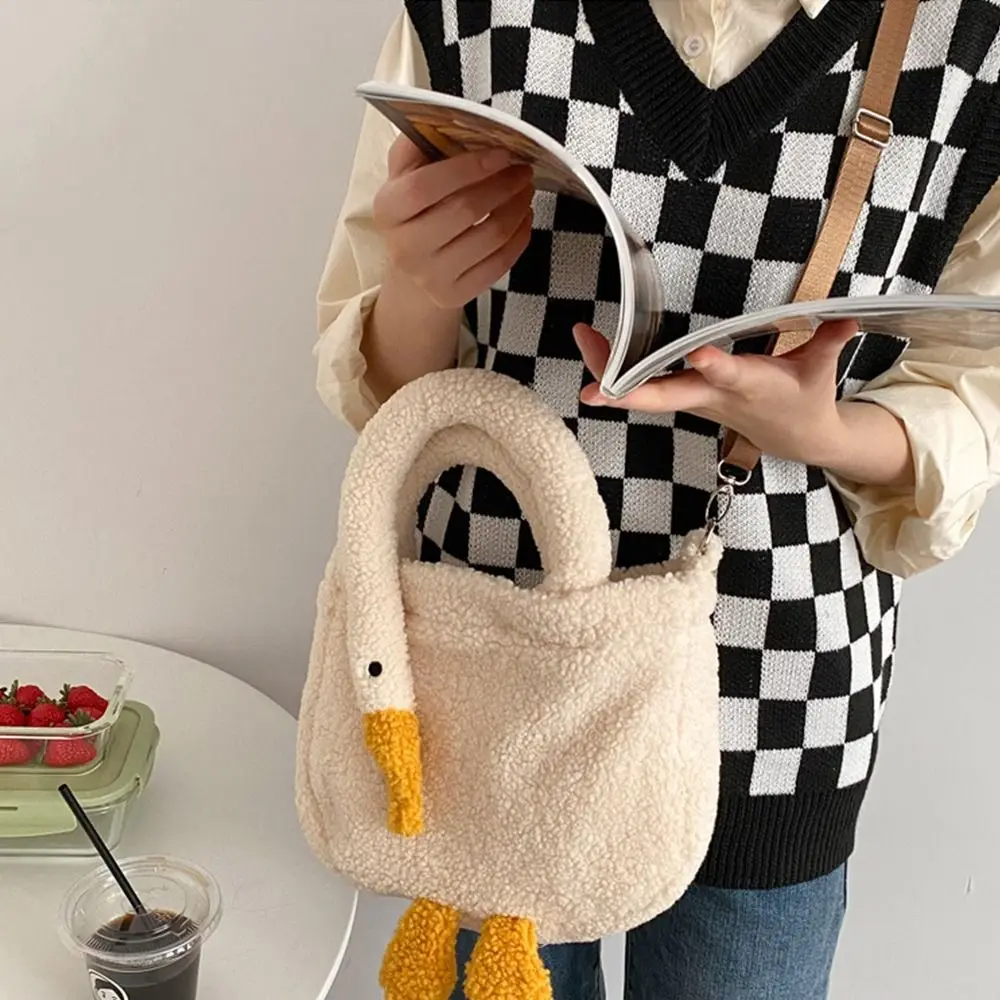 

Goose Children Toy Gift Anime Toy Crossbody Bag Small Items Bags Cartoon Plush Handbag Japanese Style Shoulder Bag