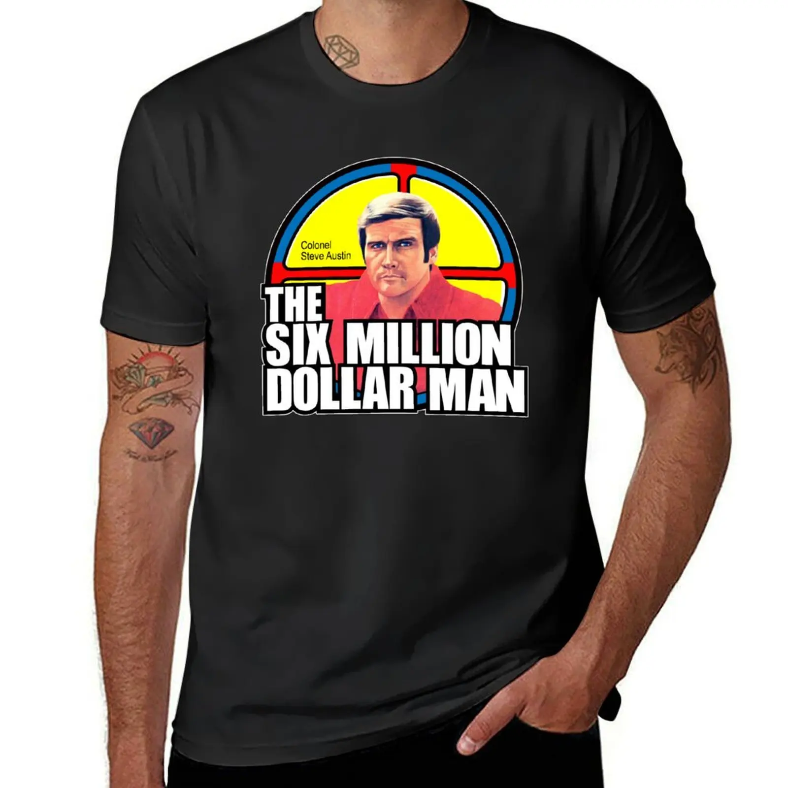 

Six Million Dollar Man T-Shirt Blouse vintage animal prinfor boys sports fans funny t shirts for men