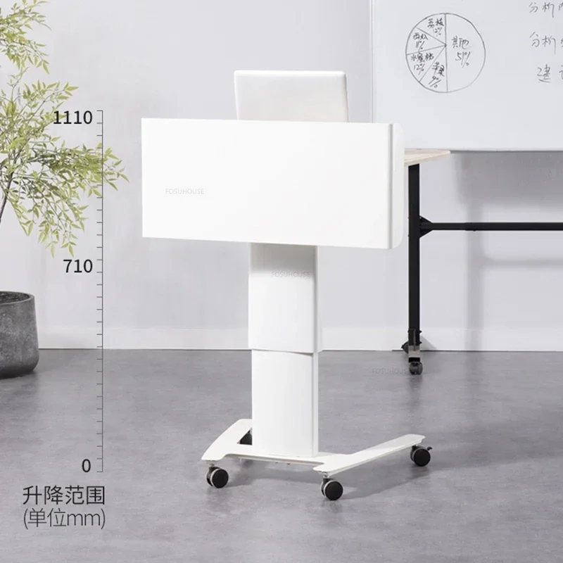 Creative Lifting Reception Desks Host Speech Desk Modern simple Office Church Pulpit Store Bar Welcome Counter Movable Table Z