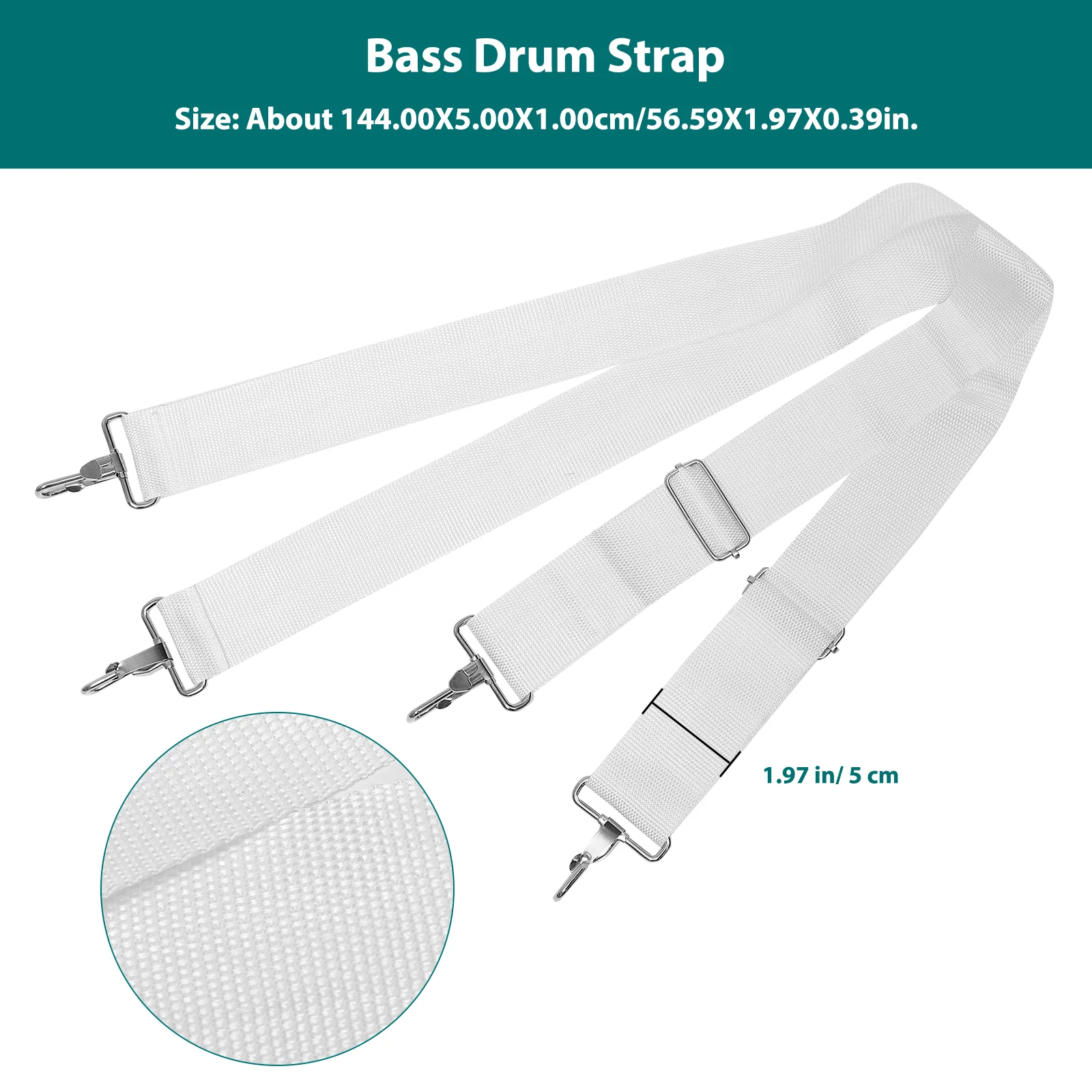 Drum Sling Strap Belt Adjustable Percussion Instrument Bass Drum Shoulder Belt Marching Strap Marching Bass