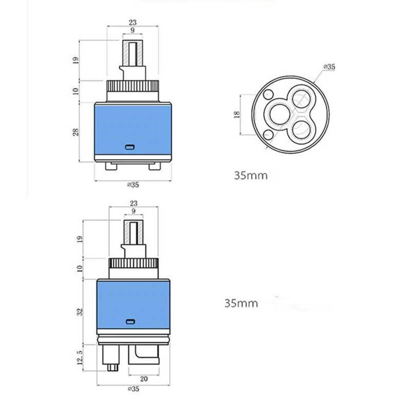 Faucet Cartridge mixer valve accessories bathroom faucet ceramic cartridge 35mm or 40mm Sedal Brand faucet cartridge